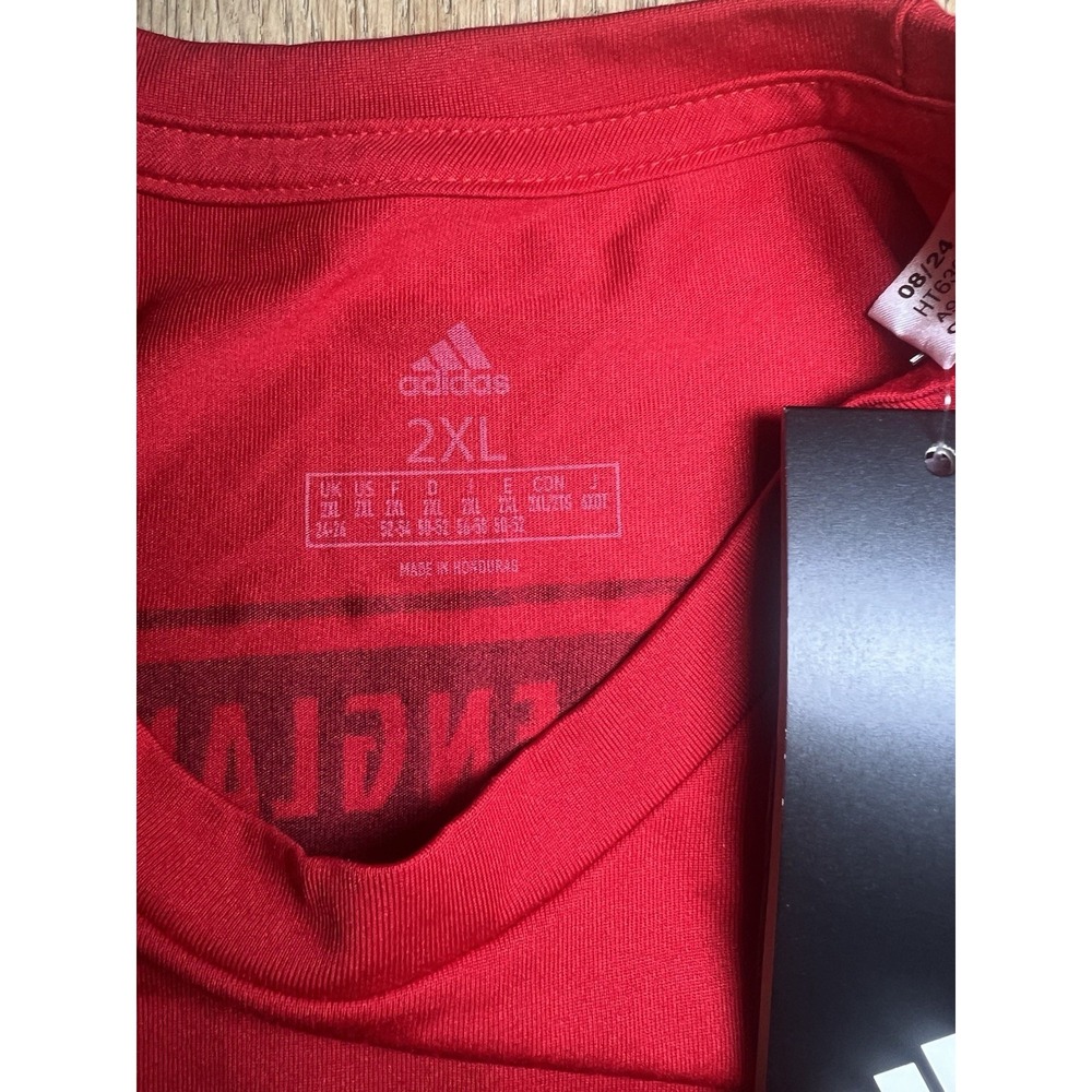 Adidas Women's Pre-Game T-Shirt, Power Red/New England Revolution 2XL - Picture 7 of 7